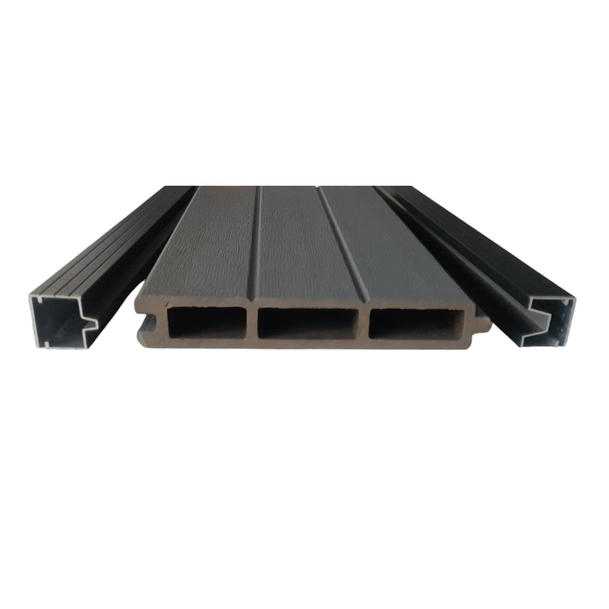 Placa de gard 3D, din compozit de lemn si plastic WPC, Naimeed D6472, 180x15,5x2.4cm, Visiniu