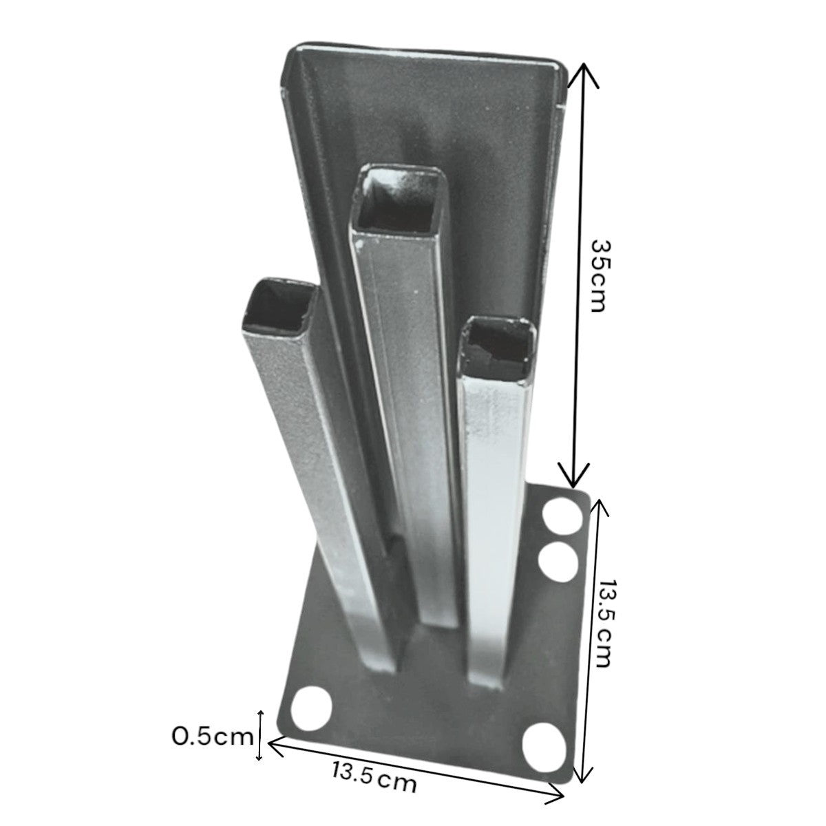 Suport stalp Aluminiu pentru gard, Naimeed D6476, 35x7x7 cm, Gri