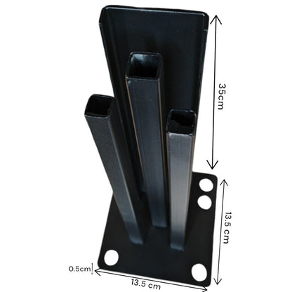Suport stalp Aluminiu pentru gard, Naimeed D6476, 35x7x7 cm, Negru