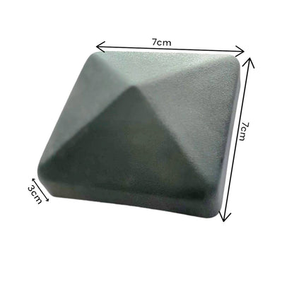 Capac stalp, aluminiu, Naimeed D6477, 7x7x3 cm, Gri