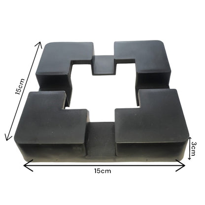 Capac mascare stalp, plastic, Naimeed D6477, 15x15x3 cm, Negru
