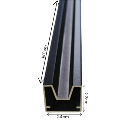 Sina gard, aluminiu, Naimeed D6479, 180x2.4x2.2 cm, Negru