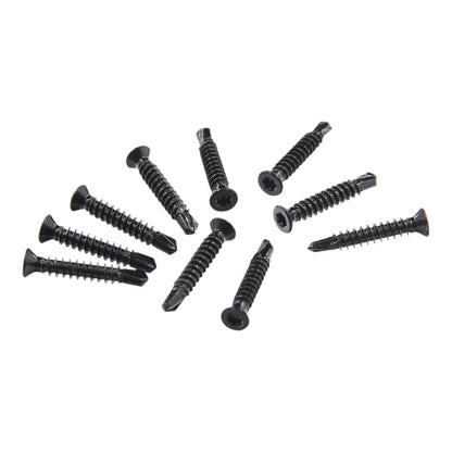 Surub pentru fixarea sinei de placa de gard, fier zincat, Naimeed D6482, 25x3 mm, Negru