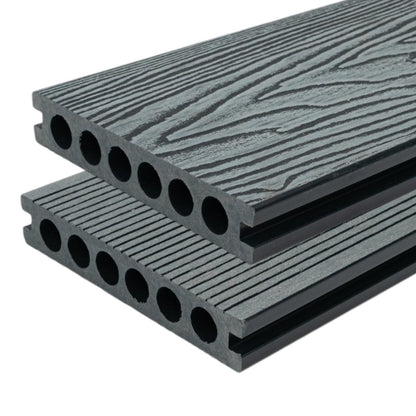 Pardoseala decking terasa din compozit WPC, Naimeed D6484, rezistenta sporita, 290x14x2.5cm, Gri