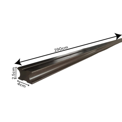Grinda montaj deck plina, WPC, Naimeed D6487/D6470, 290x4x2.5 cm, Maro inchis