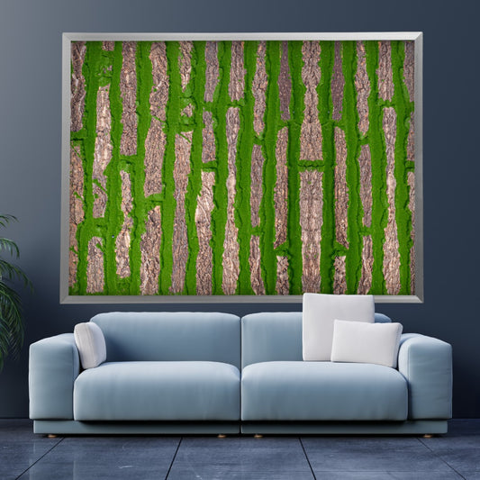 Covor muschi artificial de padure, Naimeed D6534, pentru decorare interioara sau exterioara, Verde, 1000x1000x20mm
