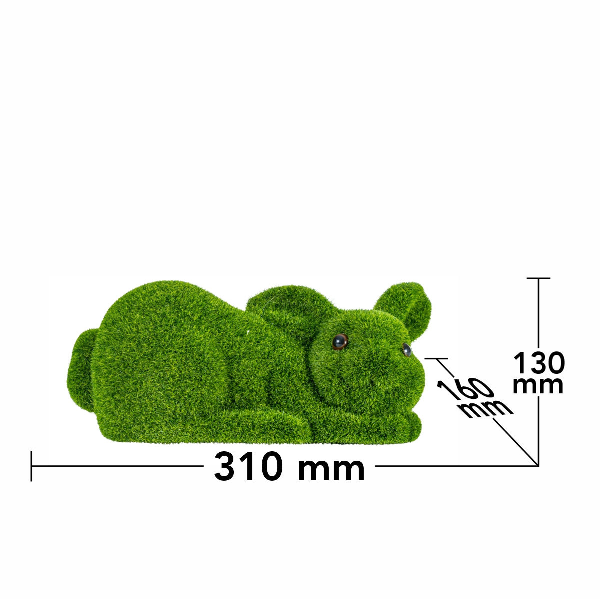 Figurina din iarba artificiala, Naimeed D6536, Iepuras, Verde, 31 cm