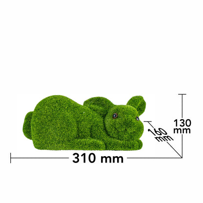 Figurina din iarba artificiala, Naimeed D6536, Iepuras, Verde, 31 cm