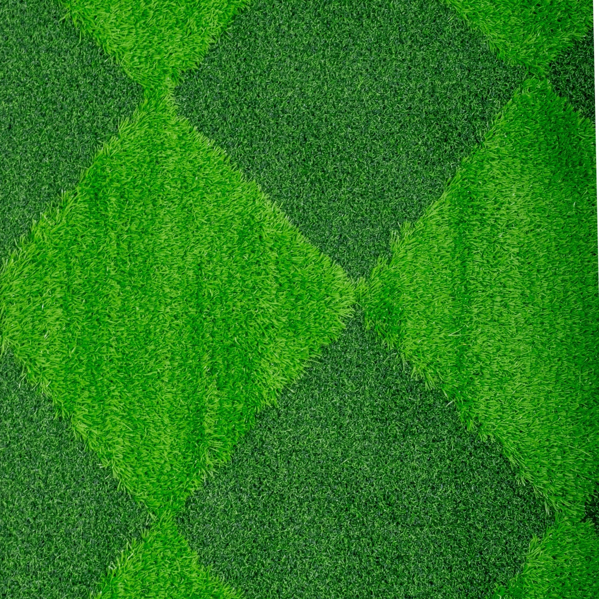 Covor gazon artificial, Naimeed D6543, model romburi,  pentru decorare interioara sau exterioara, Verde, 1000x900x30mm