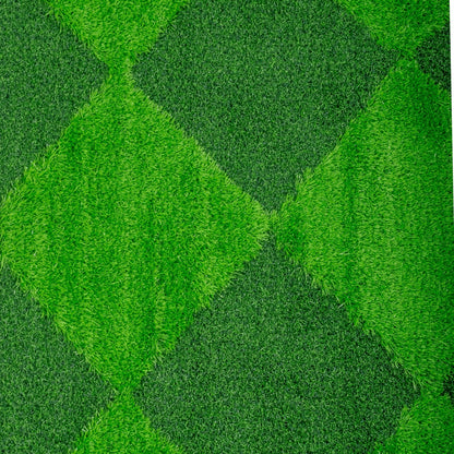 Covor gazon artificial, Naimeed D6543, model romburi,  pentru decorare interioara sau exterioara, Verde, 1000x900x30mm