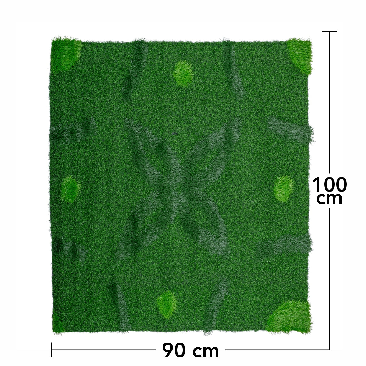 Covor gazon artificial, Naimeed D6546,  pentru decorare interioara sau exterioara, Verde, 1000x900x20mm