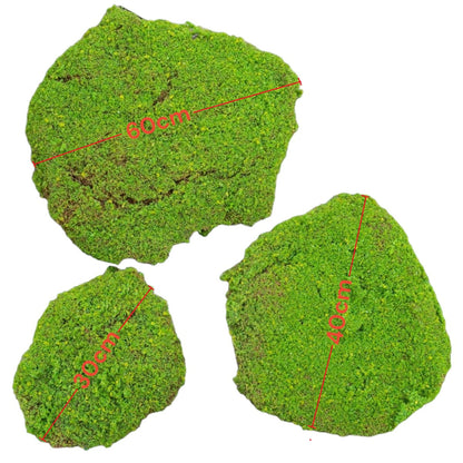Set 3 muschi artificial de padure, Naimeed D6549, pentru decorare interioara sau exterioara, Verde, 50x3.5cm; 40x3.5cm; 30x3.5cm