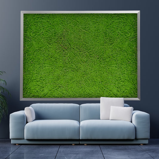 Covor muschi artificial de padure, Naimeed D6555, pentru decorare interioara sau exterioara, Verde, 1000x1000x30mm
