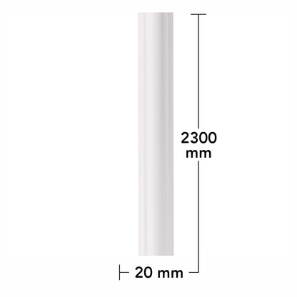 Set 5 Bagheta decorativa, polimer rigid, Naimeed D6690, Alb, 230x2x1cm