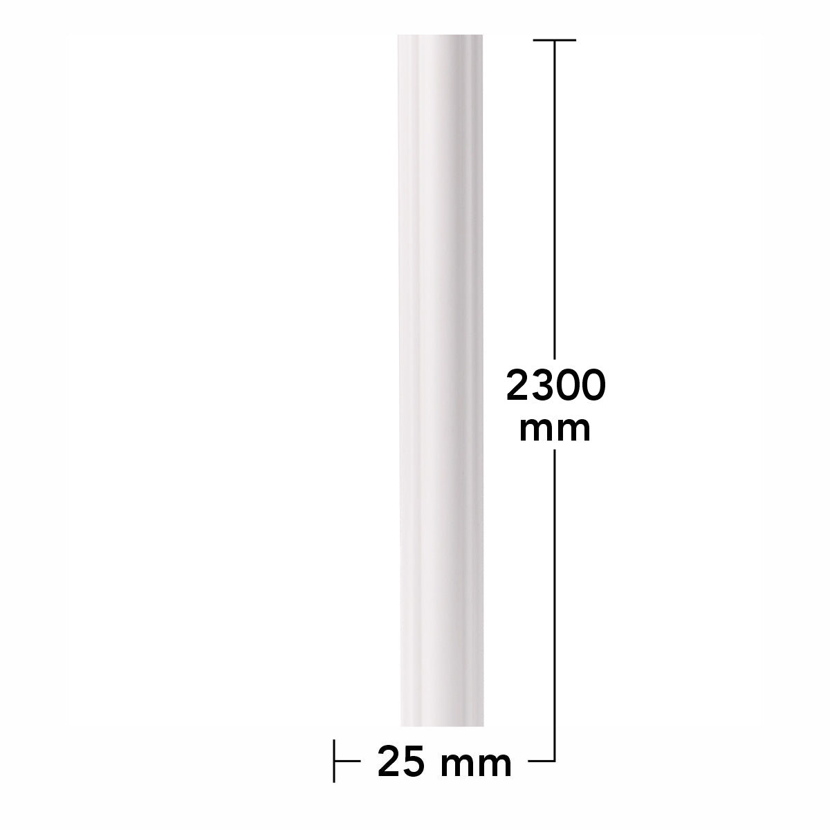 Set 5 Bagheta decorativa, polimer rigid, Naimeed D6691, Alb, 230x2.5x1.25cm