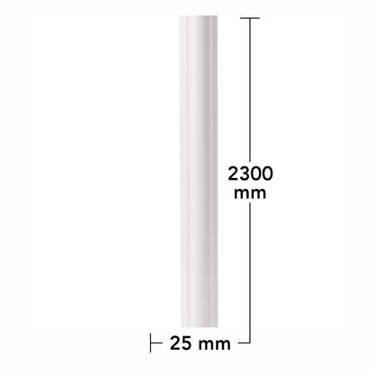 Set 5 Bagheta decorativa, polimer rigid, Naimeed D6691, Alb, 230x2.5x1.25cm