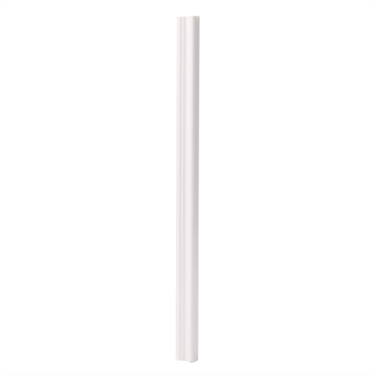 Set 5 Bagheta decorativa, polimer rigid, Naimeed D6692, Alb, 230x2x1.1cm