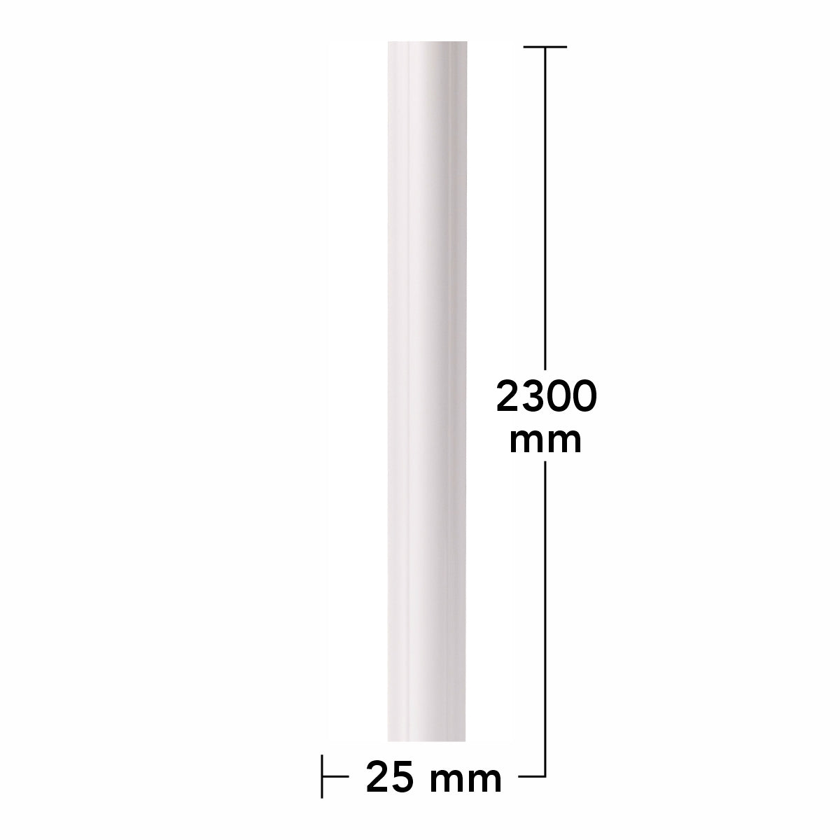 Set 5 Bagheta decorativa, polimer rigid, Naimeed D6694, Alb, 230x2.5x1.5cm