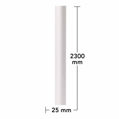 Set 5 Bagheta decorativa, polimer rigid, Naimeed D6694, Alb, 230x2.5x1.5cm