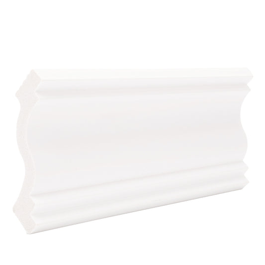 Plinta decorativa, polimer rigid, Naimeed D6697, Alb, 2300x120x15mm
