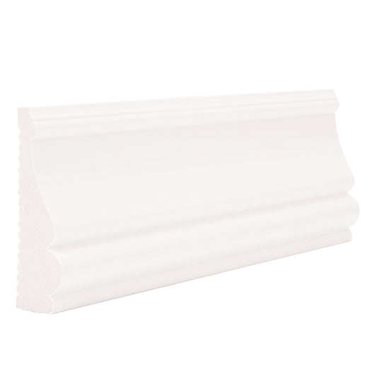 Plinta decorativa, polimer rigid, Naimeed D6698, Alb, 2300x85x25.5mm