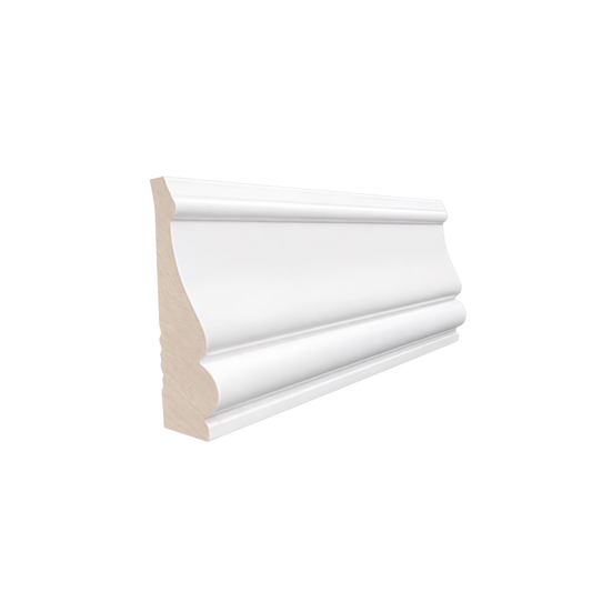 Plintă decorativă, polimer rigid, Naimeed D6698, Alb, 230 × 8.5 × 2.35 cm