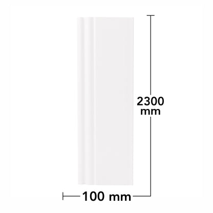 Set 5 plinte decorative, polimer rigid, Naimeed D6699, Alb, 2300x100x15mm