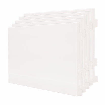 Set 5 plinte decorative, polimer rigid, Naimeed D6700, Alb, 2300x150x15mm