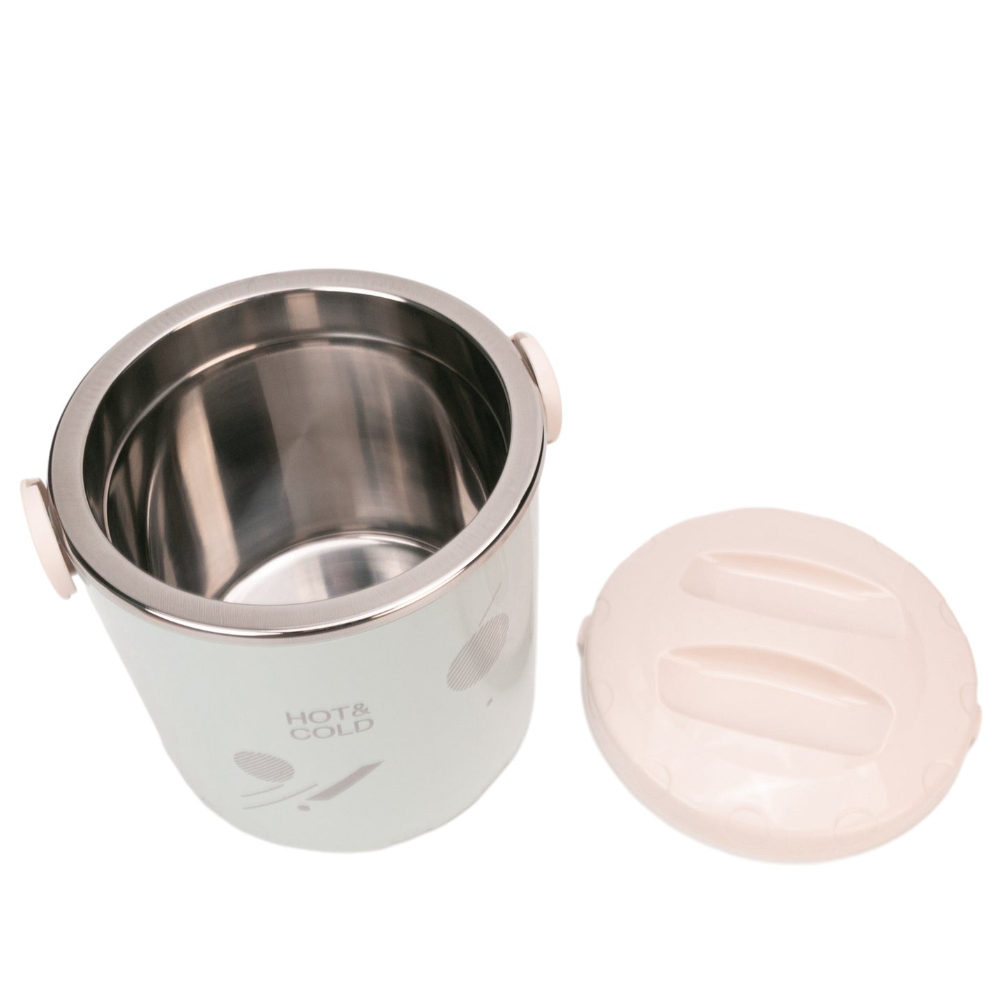 Caserola termica, set 3 piese, Thermo Class, cu interior din inox, Naimeed D6704, Albastru deschis