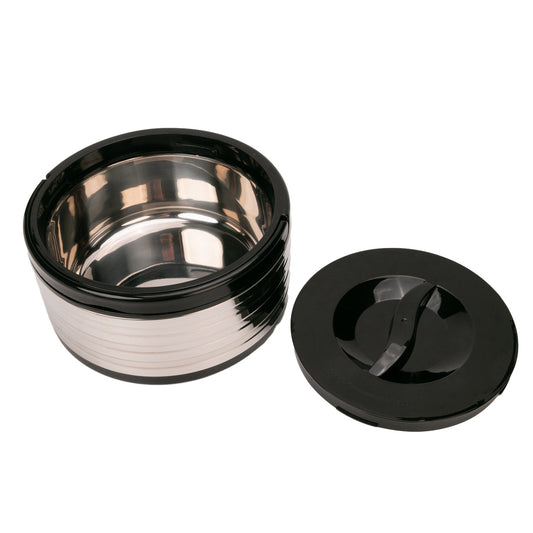 Caserola termica, set 3 piese, Thermo Class, cu interior din inox, Naimeed D6706, Argintiu