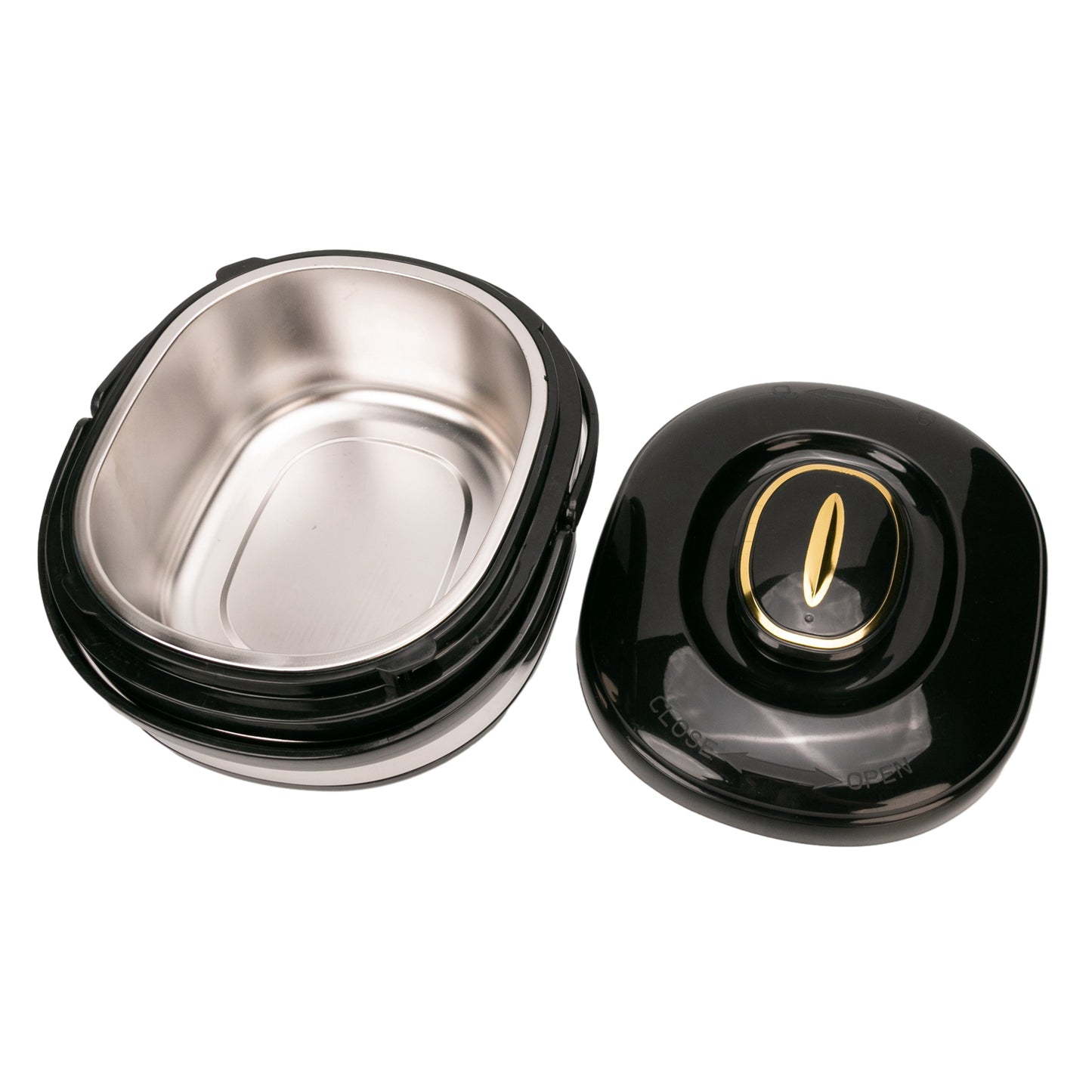 Caserola termica, set 3 piese, Thermo Class, cu interior din inox, Naimeed D6708, Negru