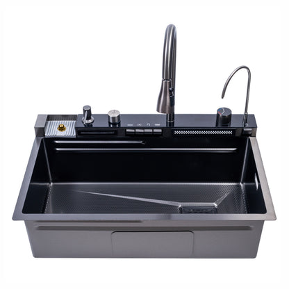 Chiuveta multifunctionala Smart Cuisine, cu accesorii incluse, Naimeed D6743, functii multiple, otel inoxidabil, Gri, 210x750x460mm