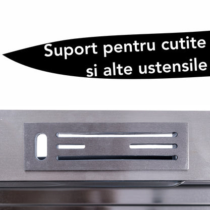 Chiuveta multifunctionala Smart Cuisine, cu accesorii incluse, Naimeed D6746, functii multiple, otel inoxidabil, Gri, 210x750x460mm