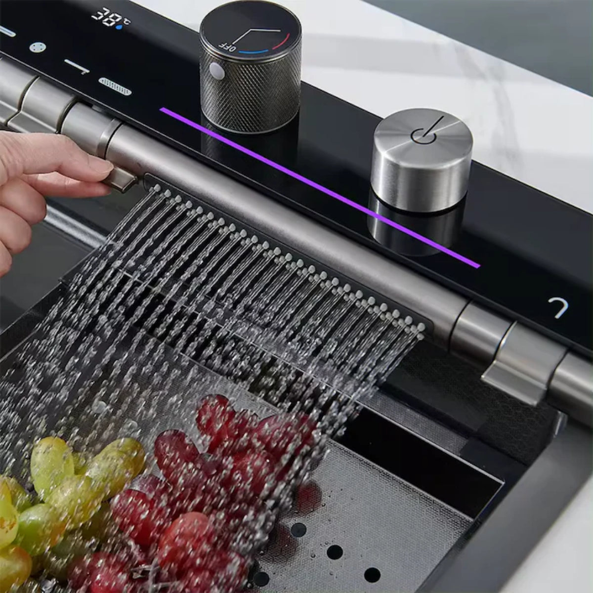 Chiuveta multifunctionala Smart Cuisine, cu accesorii incluse, Naimeed D6749, functii multiple, otel inoxidabil, Gri, 210x750x460mm