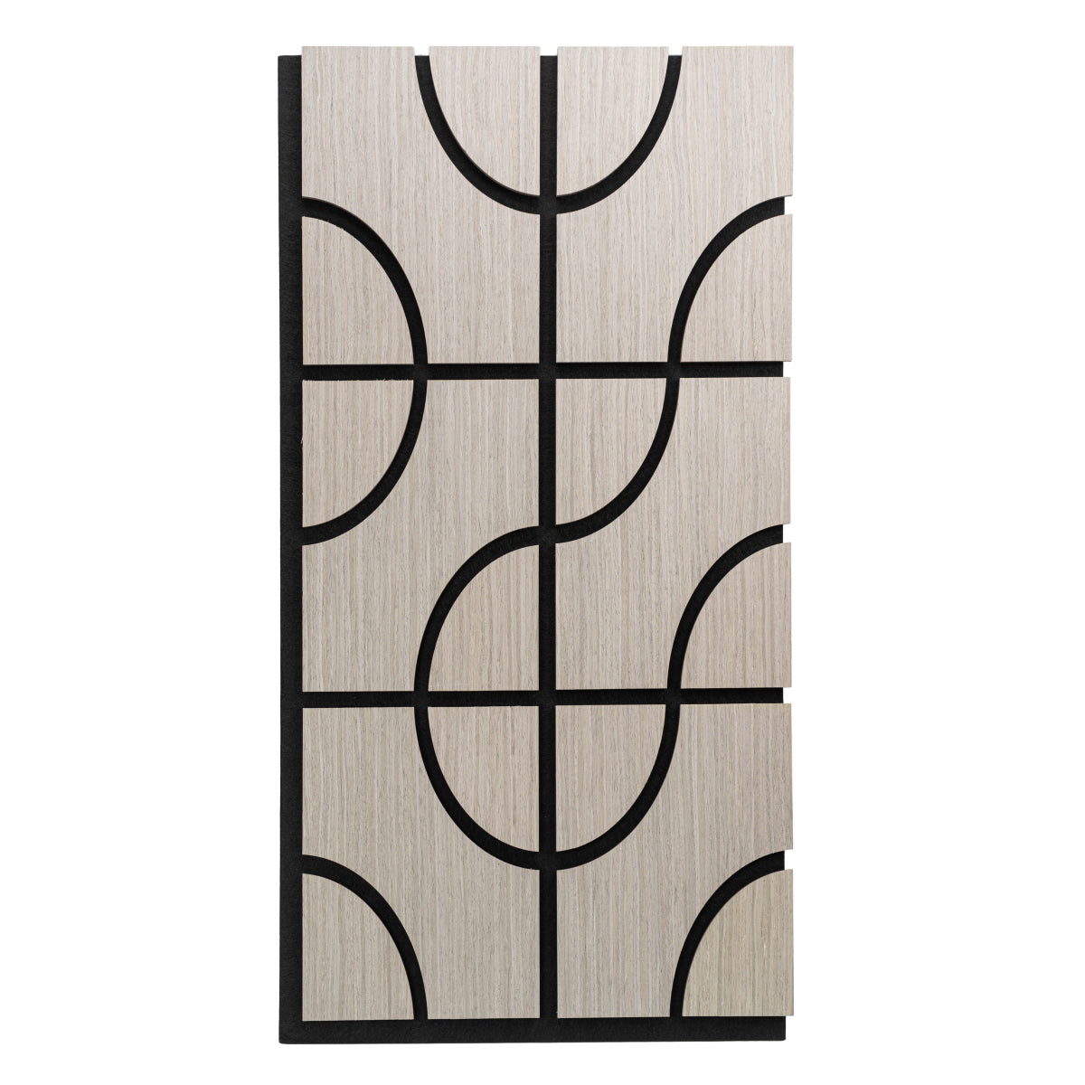 Set 5 Panouri riflaje acustice decorative, HDF si pasla, Naimeed D6757, 90x45x1.8cm, Gri