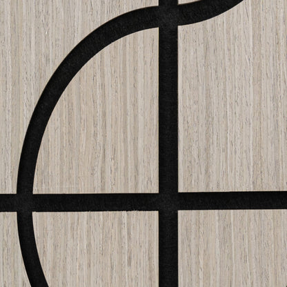 Set 5 Panouri riflaje acustice decorative, HDF si pasla, Naimeed D6757, 90x45x1.8cm, Gri