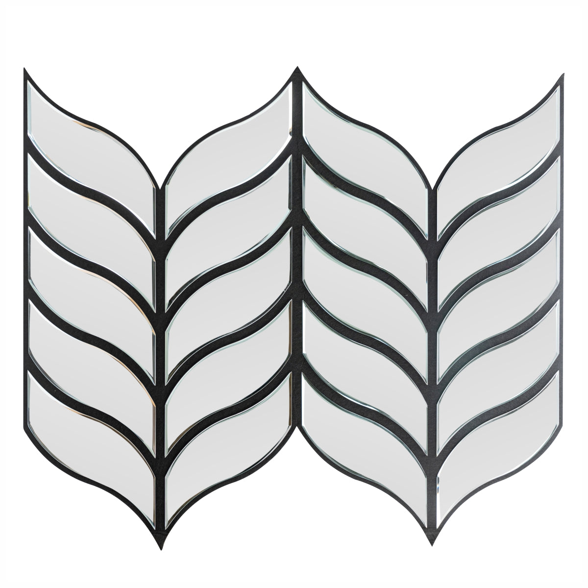 Panou riflaj acustic decorativ, Oglinda si pasla, Naimeed D6777, 90x80x1.2cm, Gri