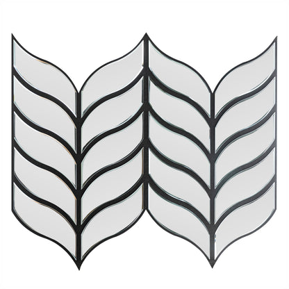 Panou riflaj acustic decorativ, Oglinda si pasla, Naimeed D6777, 90x80x1.2cm, Gri