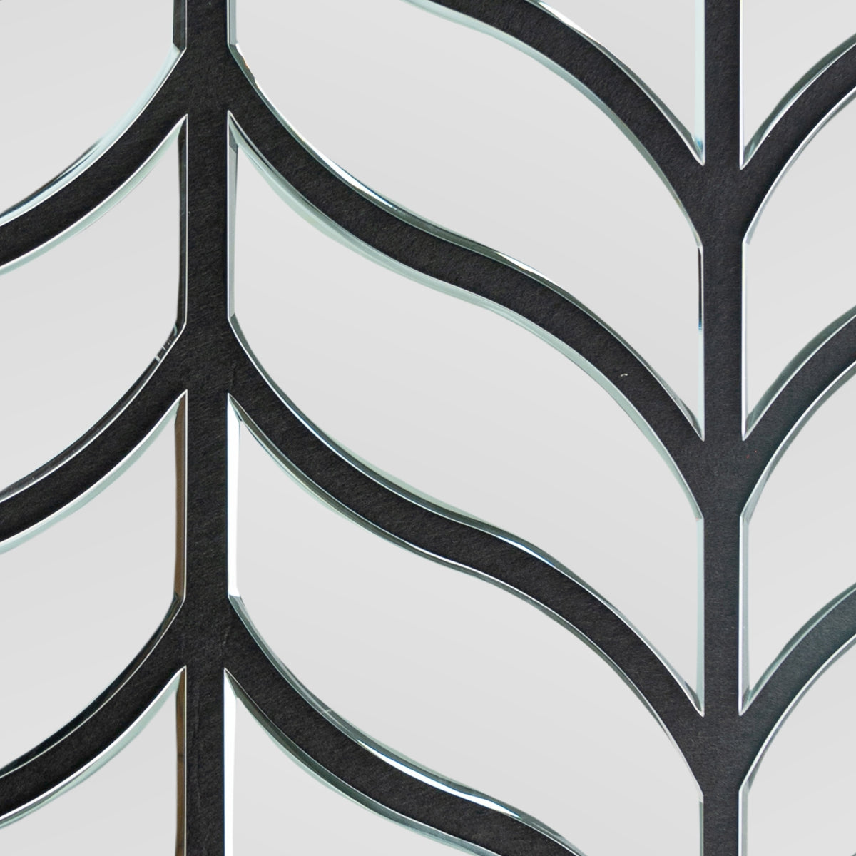 Panou riflaj acustic decorativ, Oglinda si pasla, Naimeed D6777, 90x80x1.2cm, Gri