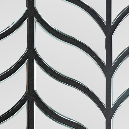 Panou riflaj acustic decorativ, Oglinda si pasla, Naimeed D6777, 90x80x1.2cm, Gri