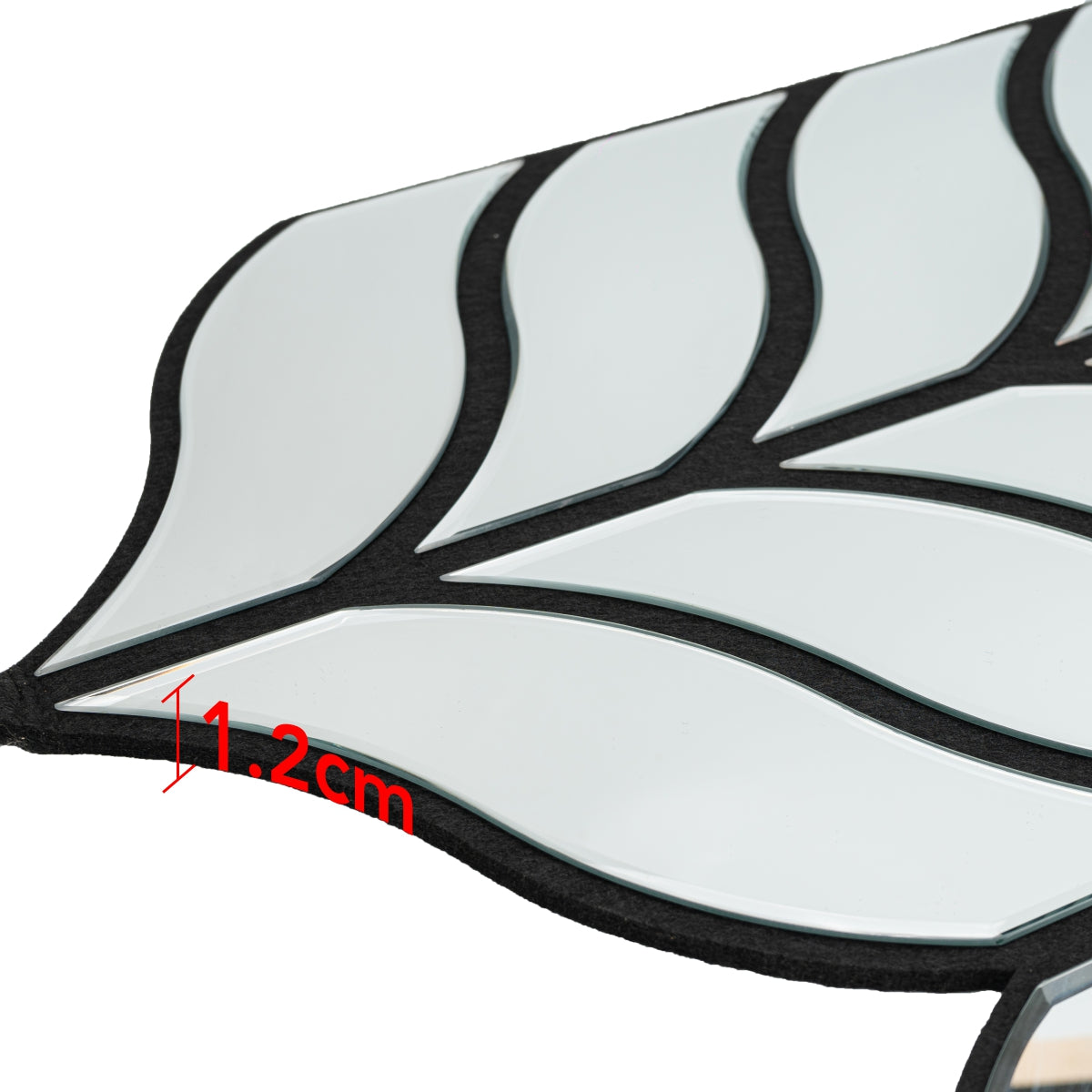 Panou riflaj acustic decorativ, Oglinda si pasla, Naimeed D6777, 90x80x1.2cm, Gri