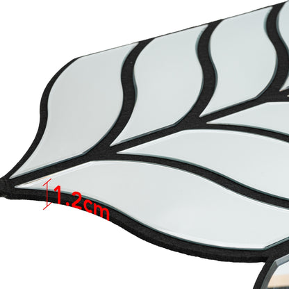 Panou riflaj acustic decorativ, Oglinda si pasla, Naimeed D6777, 90x80x1.2cm, Gri