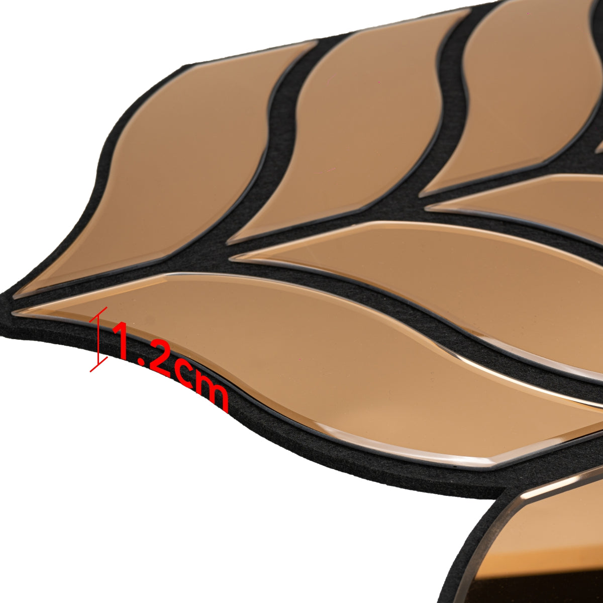 Panou riflaj acustic decorativ, Oglinda si pasla, Naimeed D6778, 90x80x1.2cm, Maro