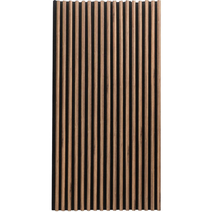 Set 4 Panouri riflaje acustice decorative, MDF si pasla, Naimeed D6781, 240x60x2.1cm, Stejar inchis