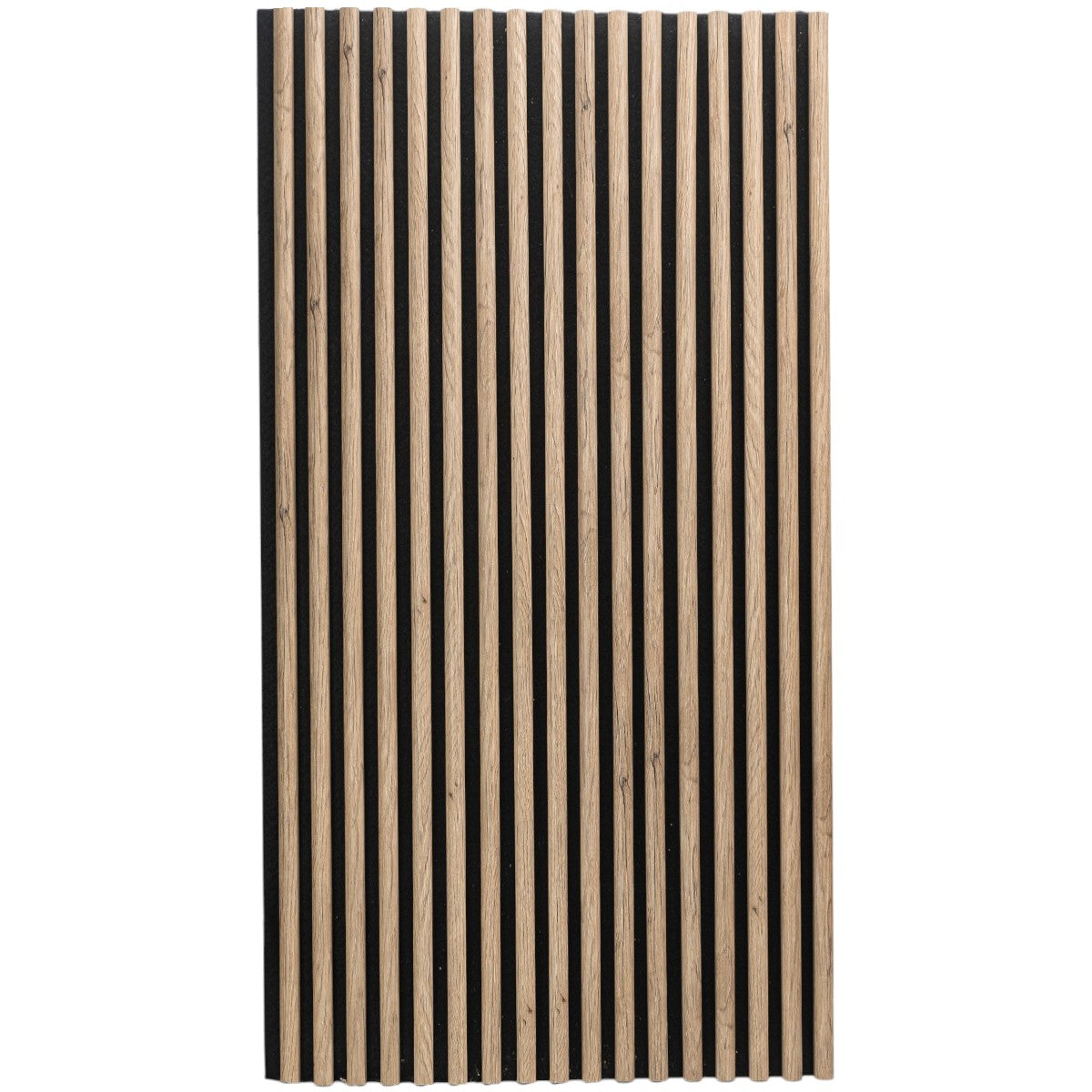 Set 4 Panouri riflaje acustice decorative, MDF si pasla, Naimeed D6782, 240x60x2.1cm, Stejar