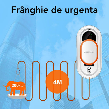 Robot Curatare Geamuri Liectroux HCR-09(D6808), 2800Pa, protectie anti cadere, baterie 500mAh, autonomie 60 de minute pe acumulator in caz de pana de curent, capacitate 30ml, 295x145x120mm, Alb