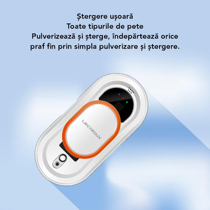 Robot Curatare Geamuri Liectroux HCR-09(D6808), 2800Pa, protectie anti cadere, baterie 500mAh, autonomie 60 de minute pe acumulator in caz de pana de curent, capacitate 30ml, 295x145x120mm, Alb
