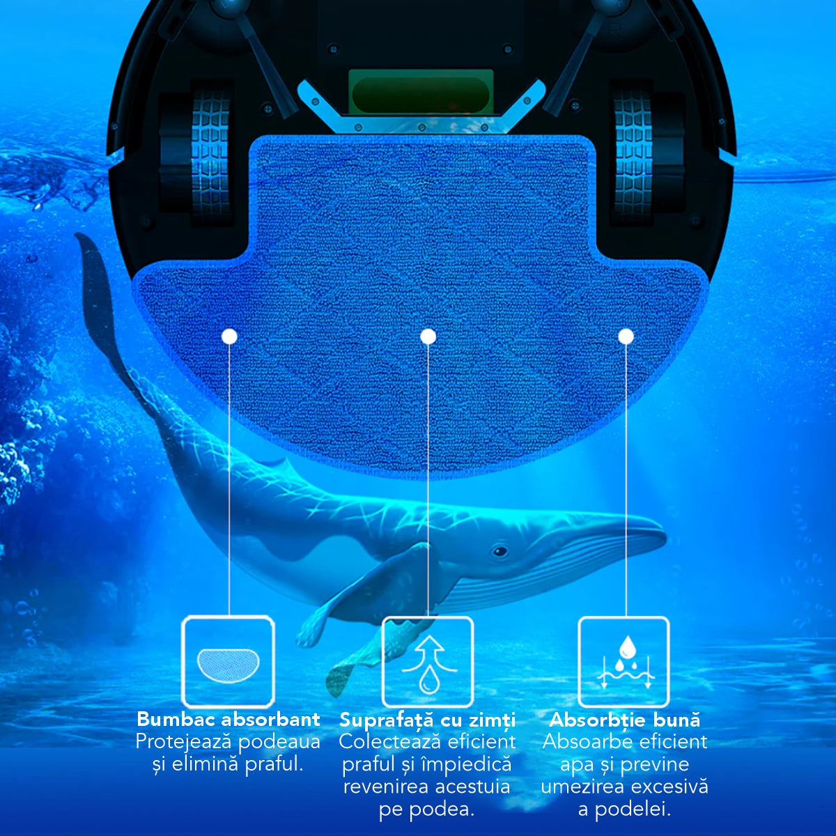 Aspirator Robot cu spalare, Inteligent  Liectroux V3S PRO(D6814), aspiratie de 4000Pa, autonomie 120 de minute, coș de praf de 600ml, 150x350x350mm,  Negru