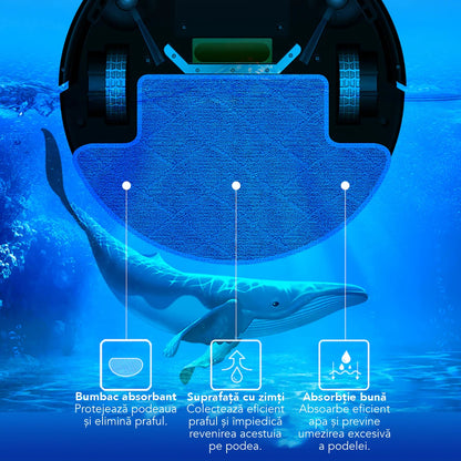 Aspirator Robot cu spalare, Inteligent  Liectroux V3S PRO(D6814), aspiratie de 4000Pa, autonomie 120 de minute, coș de praf de 600ml, 150x350x350mm,  Negru