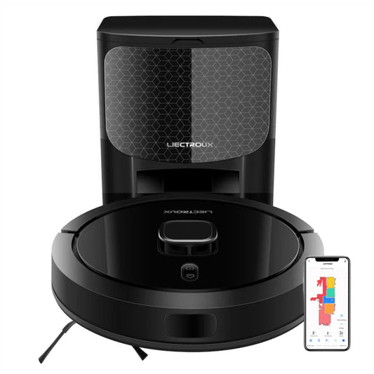 Aspirator Robot cu spalare, Inteligent Liectroux G7(D6816), navigare cu laser LDS(Lidar+SLAM), ghid vocal, autonomie 180 de minute, rezervor de apă de 300ml, coș de praf de 300ml, 98x350x350mm, Negru